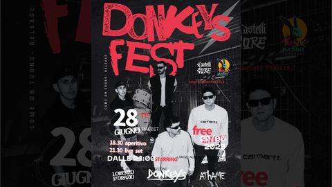 Evento Donkeys Fest al Pank Rabbit Frascati - Musica dal vivo, Live, Concerti, DJ Set, Karaoke, Jam Session, Cocktail, Drink, Cibo e Eventi